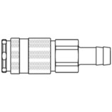 Szybkozłącze żeńskie DN12 pod wąż Ø 19mm 57KBTF19BPN