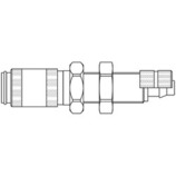 Szybkozłącze żeńskie DN2,7 pod wąż Ø 3x5mm 20KAKS05MPX