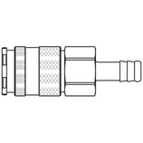 Szybkozłącze żeńskie DN10 pod wąż Ø 16mm 27KATF16MPN