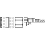 Szybkozłącze żeńskie DN5,5 pod wąż Ø 6x8mm 22KAKK08MPN