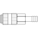 Szybkozłącze żeńskie DN5,5 pod wąż Ø 13mm 19KATF13MPN