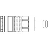 Szybkozłącze żeńskie DN10 pod wąż Ø 19mm 1700KBTF19BPN