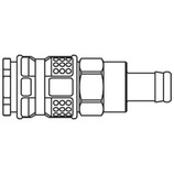 Szybkozłącze żeńskie DN10 pod wąż Ø 13mm 1727KATF13SPN