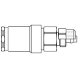 Szybkozłącze żeńskie DN3 pod wąż Ø 6x8mm 303KBKO08EVX