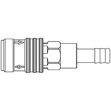 Szybkozłącze żeńskie DN5,5 pod wąż Ø 13mm 1400KETF13SPN