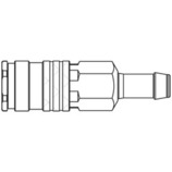 Szybkozłącze żeńskie DN7,4 pod wąż Ø 8mm 1300KATF08MPN