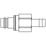 nypel króciec szybkozłacza DN19 pod wąż Ø25  mm 39SBTF25MPX