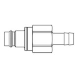 nypel króciec szybkozłacza DN19 pod wąż Ø25  mm 39SLTF25MPN