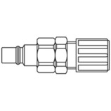 nypel króciec szybkozłacza DN7 pod wąż Ø10x12  mm 48SBKP12FVXS