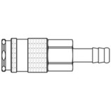 szybkozłącze DN7,4 pod wąż Ø6  mm 95KSTF06BPN