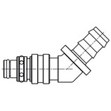 szybkozłącze kątowe 45°  DN8  pod wąż Ø13  mm 608KFPH13MVN