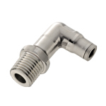 złącze kątowe 90° wtykowe przedłużone stal nierdzewna 10MM NPT1/4 3809 10 14
