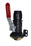 WSPORNIK ŚCIENNY Ø 25mm Z ZAWOREM KULOWYM, 2 WYJŚCIA 45° GW G1/2'' 6693 25 21