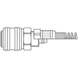 szybkozłącze żeńskie DN7,2 ze sprężyną na przewód Ø 9x12 mm 26KBKK12MPX