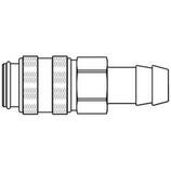 szybkozłącze żeńskie DN5 pod wąż Ø 9 mm 21KLTF09MPN