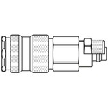 szybkozłącze żeńskie stal nierdzewna 303 DN7,2 na przewód Ø 9x12 mm