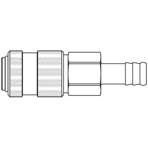 Szybkozłącze żeńskie DN6 pod wąż Ø 6mm 52KBTF06SPN