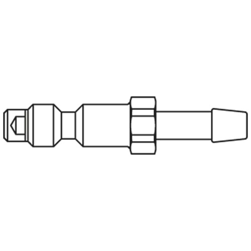 króciec szybkozłącza DN2,5 pod wąż Ø 4mm 50SFTF04MXX