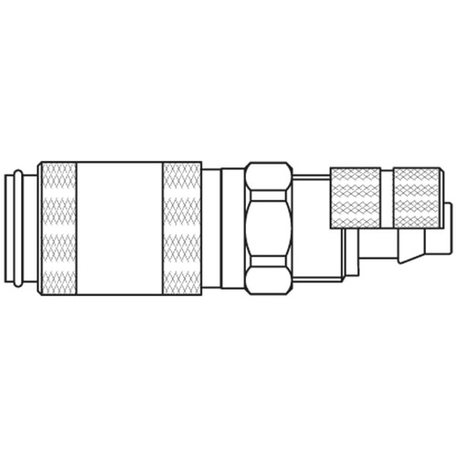 Szybkozłącze żeńskie DN2,7 pod wąż Ø 3x5mm 20KAKO05MPX