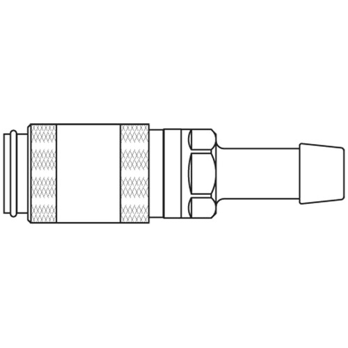 Szybkozłącze żeńskie DN2,7 pod wąż Ø 5mm 20KATF05MPX