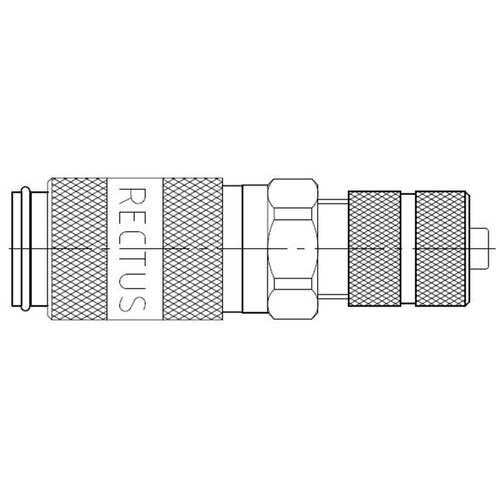 Szybkozłącze żeńskie DN2,7 pod wąż Ø 3x4mm 20KFKO04RVX