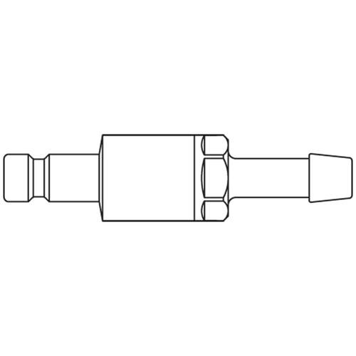 króciec szybkozłącza DN2,7 pod wąż Ø 4mm 20SBTF04MPX