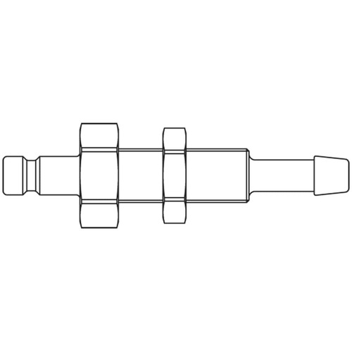 króciec szybkozłącza DN2,7 pod wąż Ø 4mm 20SFTS04MXN