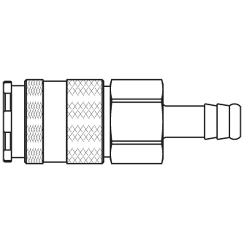 Szybkozłącze żeńskie DN10 pod wąż Ø 13mm 27KBTF13BPN