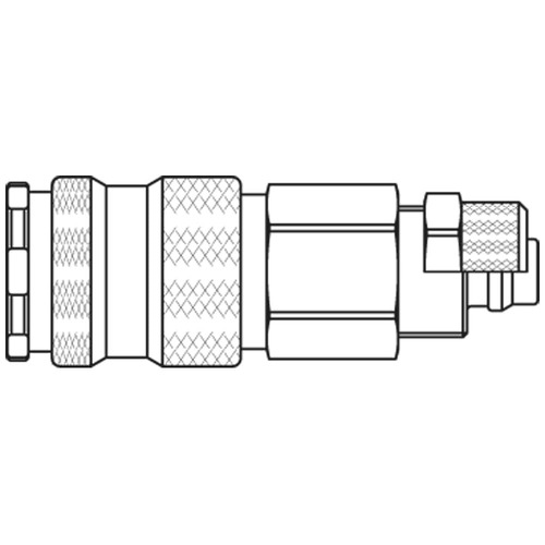 Szybkozłącze żeńskie DN5,5 pod wąż Ø 6x8mm 22KAKO08MPN