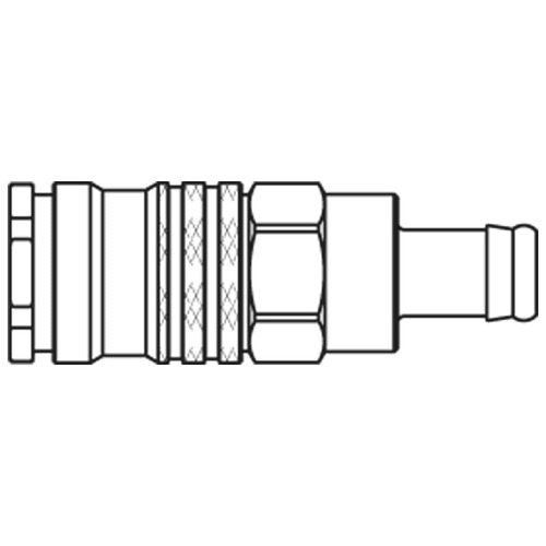 Szybkozłącze żeńskie DN10 pod wąż Ø 13mm 1700KATF13SPN