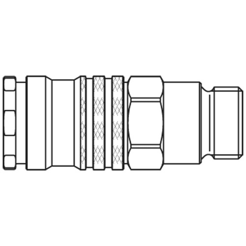 Szybkozłącze żeńskie DN10 gwint zewnętrzny R3/8 1700KBAW17BPN