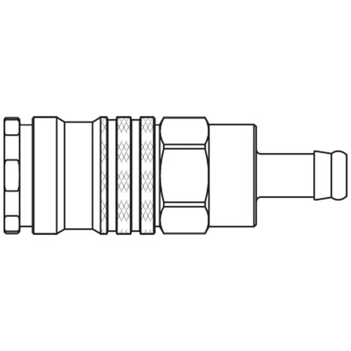 Szybkozłącze żeńskie DN10 pod wąż Ø 13mm 1700KBTF13BPN