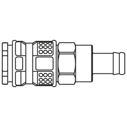 Szybkozłącze żeńskie DN10 pod wąż Ø 10mm 1727KATF10SPN