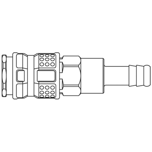 Szybkozłącze żeńskie DN5,5 pod wąż Ø 6mm 1423KATF06SPN