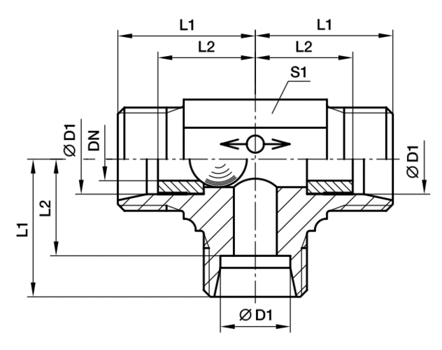 zawór alternatywy LUB pod 3 rury seria lekka 24° stożek  Ø zew rury 10 mm M16x1.5 WV10LOMDCF