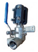 Zawór mosiężny z zamknięciem DN25-1/2”, dwa porty, gwint wew ,75° , 302 52 0205 00