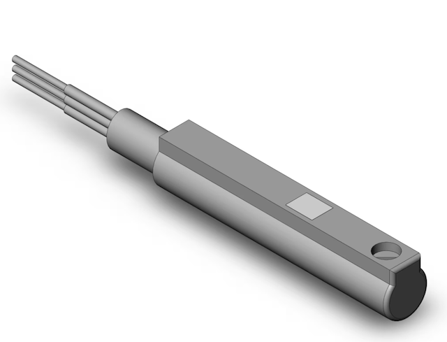 Czujnik elektroniczny PNP, 4.5 - 28V, 3-przewodowy, osiowy, poziomy, montaż bezpośredni do rowka typu "C"koniec otwarty 0,5m D-M9P