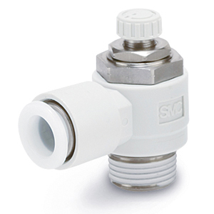 Zawór zwrotno dławiący kątowy 4 mm M3x0,5   AS1201F-M3-04-J