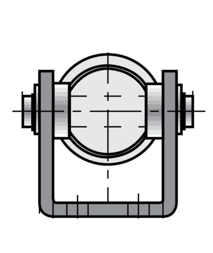mocowanie wahliwe tylne do siłownika Ø 32 mm seria R PD 40390