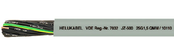 Kabel elastyczny 300/500V OZ-500 12X1,5 mm2 żyły czarne numerowane 10104