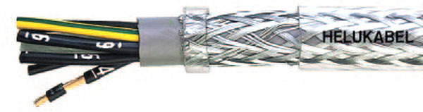 Kabel elastyczny 300/500V SY-OZ 2X1 mm2 żyły czar. numer. oplot stal 12035