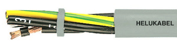 Kabel elastyczny 300/500V PUROE-JZ 3G0,5 mm2 szary,izol.pur żyły czar.numer 22101