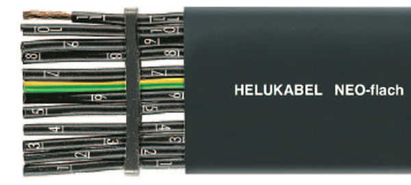 Ngflgou 300/500V NEO-PŁASKI 24G1,5 mm2 płaski, żyły czarne 28007
