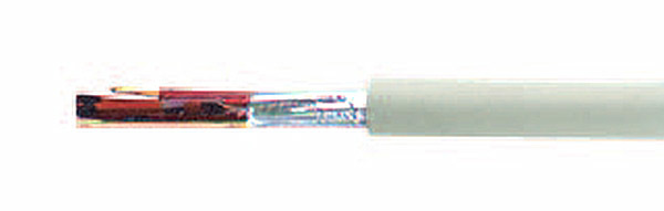 Kabel instalacyjny bezh. 300V J-H(ST)H 2X2X0,8 mm2 płomienioodp. ekran. szary 34061