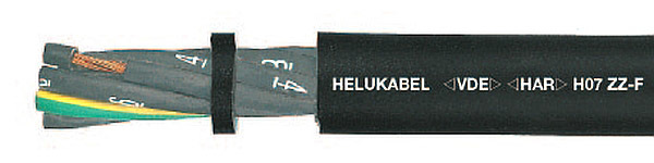 Przewód gumowy 450/750v H07ZZ-F 12G2,5 mm2 sieciowany, bezh. czarny 37250