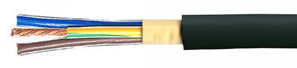 Przewód energetyczny 0,6/1kv N2XH-J 4G10 mm2 bezh. czarny, typ re 53147