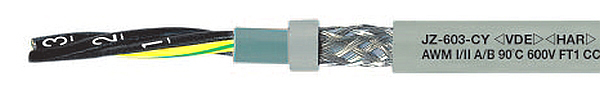 Przewód sterow. 300/500V 600V JZ-603-CY 3X0,5 mm2 PVC, ul-csa-har 83720