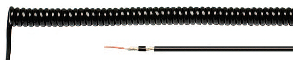 Do elektroniki, ekran, 300V PUR-SPIKA 6X0,14 mm2 czarny, 300mm 85932