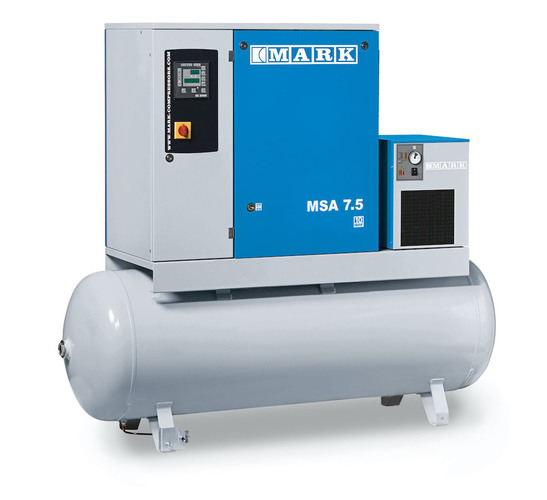 Sprężarka śrubowa MSA 15/8+COMBI 15 kW wydajność 2 m3/min 8 BAR