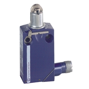 Wyłącznik krańcowy metalowy 1 C/O trzpień z rolką konektor M12 XCMD2102M12